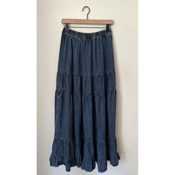 American Eagle Outfitters Dresses & Skirts - American Eagle Skirt Womens Small Blue Denim Jean Western Modest Preppy NEW